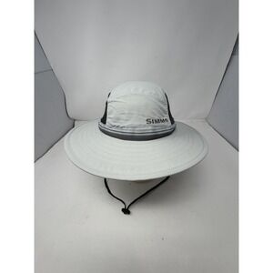 Simms Mens Solar Sombrero Fishing Hat S/M NWT Sterling Gray UPF 50 Sun Cap 13968